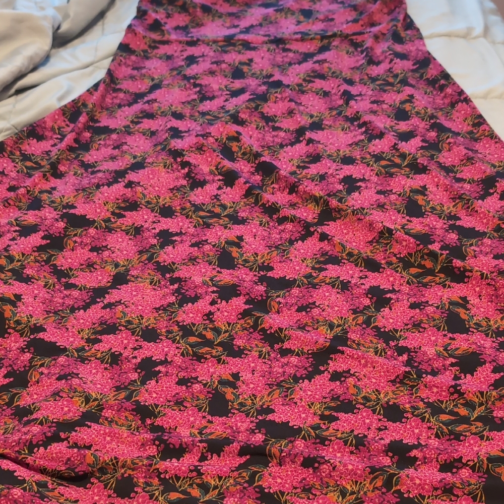LuLaRoe Pink Floral Maxi Skirt